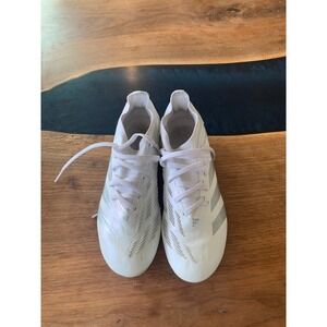 Adidas Predator Elite FG Soccer Cleats White Silver IG7778 Mens 6.5 Womens 7.5